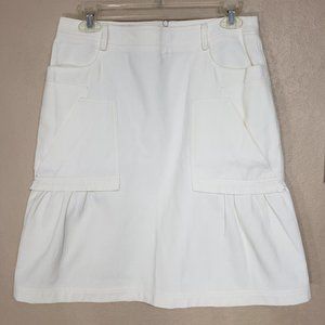 Cacharel A-line textured ruffle skirt